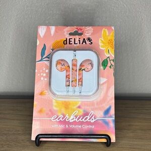 dELiA*s Floral Pink On-Ear Earbuds